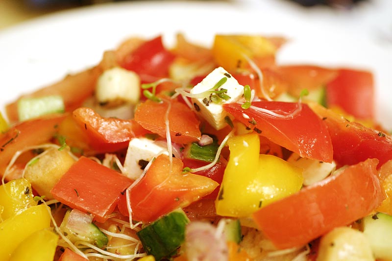 Unser Abendessen: Salat