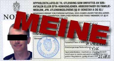 Meine Aufenthaltsgenehmigung!