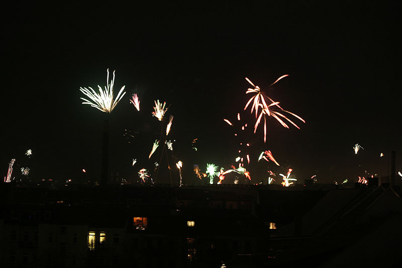 Feuerwerk über Leipzig.