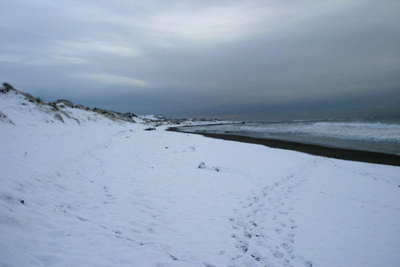 Weisser Strand – vom Schnee!