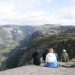 Oben: Pause und Aussicht geniesen.